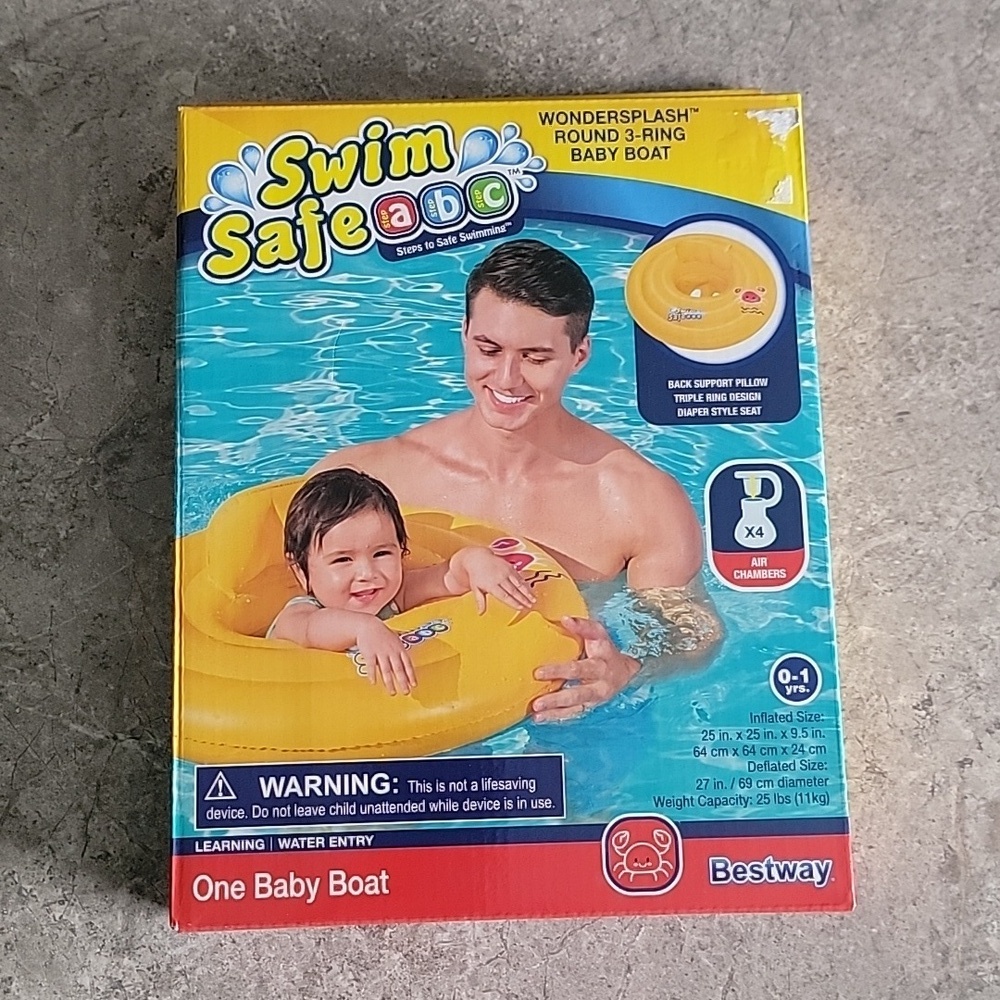 (J17) Swim Safe 3 ring baby boat